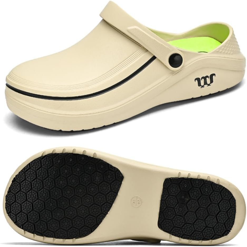 Мужские и женские кухонные туфли HiGropcore, водонепроницаемые, противоскользящие, легко чистящиеся, с широким носком, удобные и легкие обувь, бежевый
Мужские и женские кухонные туфли HiGropcore, водонепроницаемые, противоскользящие, легко чистящиеся, с широким носком, удобные и легкие обувь, бежевый