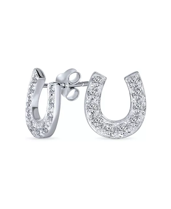 Серьги-Гвоздики Lucky Equestrian с фианитами, подкова, стерлинговое серебро Bling Jewelry, silver
Серьги-Гвоздики Lucky Equestrian с фианитами, подкова, стерлинговое серебро Bling Jewelry, silver