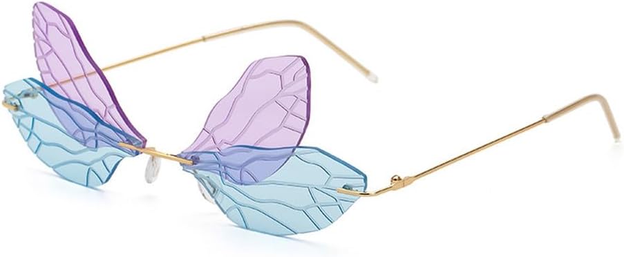 Солнцезащитные очки без оправы «Стрекоза» для женщин, модные солнцезащитные очки с крыльями для мужчин, забавные солнцезащитные очки для вечеринок, унисекс, уникальные очки WNCKSQ, C2purpleblue
Солнцезащитные очки без оправы «Стрекоза» для женщин, модные солнцезащитные очки с крыльями для мужчин, забавные солнцезащитные очки для вечеринок, унисекс, уникальные очки WNCKSQ, C2purpleblue
