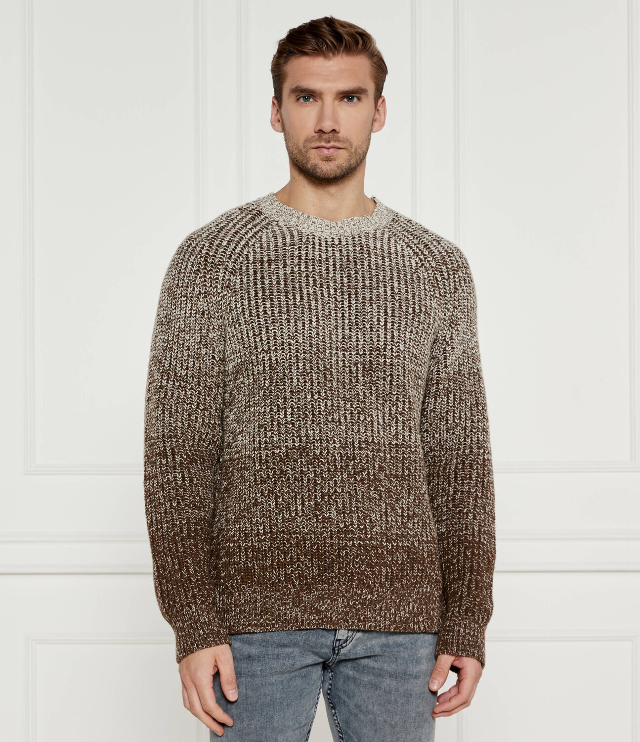 Свитер BOSS BLACK H-Ezrano Regular Fit, коричневый 
Свитер BOSS BLACK H-Ezrano Regular Fit, коричневый