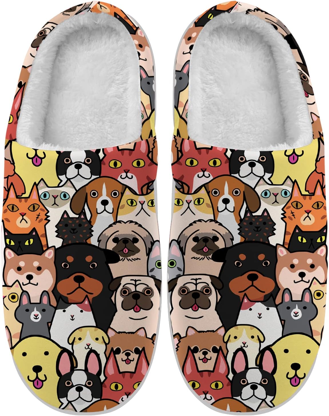 Домашние тапочки Ciadoon для женщин и мужчин с изображением собак, противоскользящие, с мемори-пеной, повседневные домашние тапочки, подарок для мальчика и девочки, Colorful Dog Cat
Домашние тапочки Ciadoon для женщин и мужчин с изображением собак, противоскользящие, с мемори-пеной, повседневные домашние тапочки, подарок для мальчика и девочки, Colorful Dog Cat