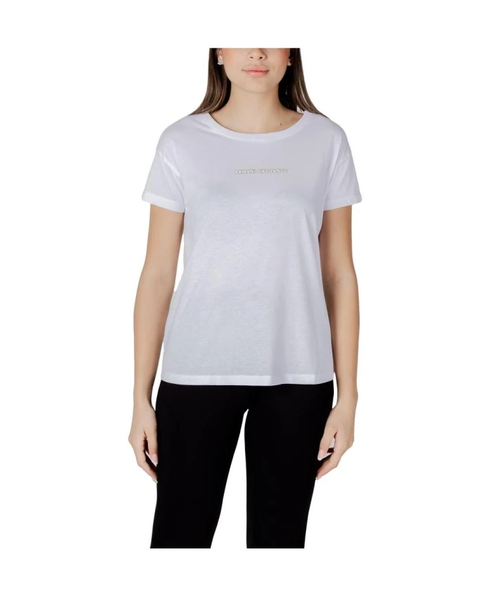 Белая хлопковая футболка с круглым вырезом Armani Exchange, белый
Белая хлопковая футболка с круглым вырезом Armani Exchange, белый