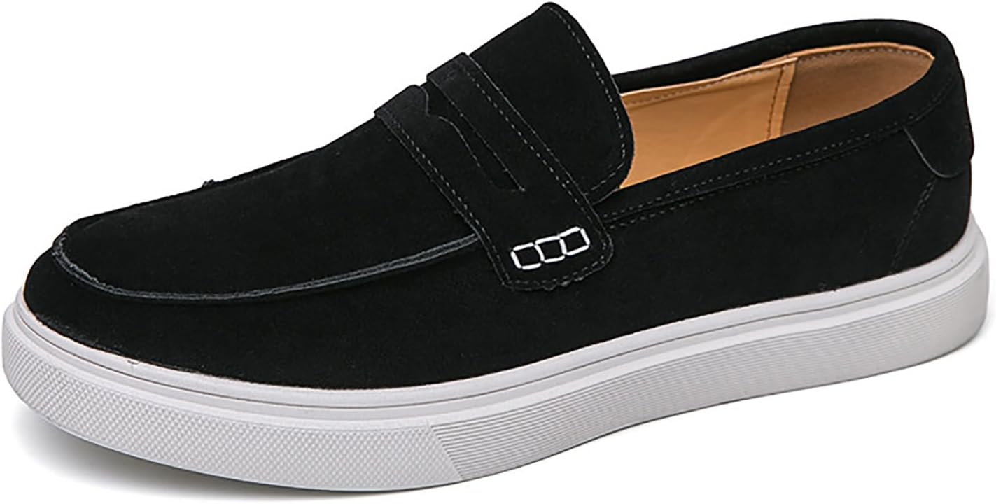 Мужские лоферы на платформе из замшевой кожи с мягкой и удобной носочной частью, круглый носок, плоские, без шнуровки, деловая повседневная обувь для улицы, вождения и прогулок Lvomu, черный
Мужские лоферы на платформе из замшевой кожи с мягкой и удобной носочной частью, круглый носок, плоские, без шнуровки, деловая повседневная обувь для улицы, вождения и прогулок Lvomu, черный