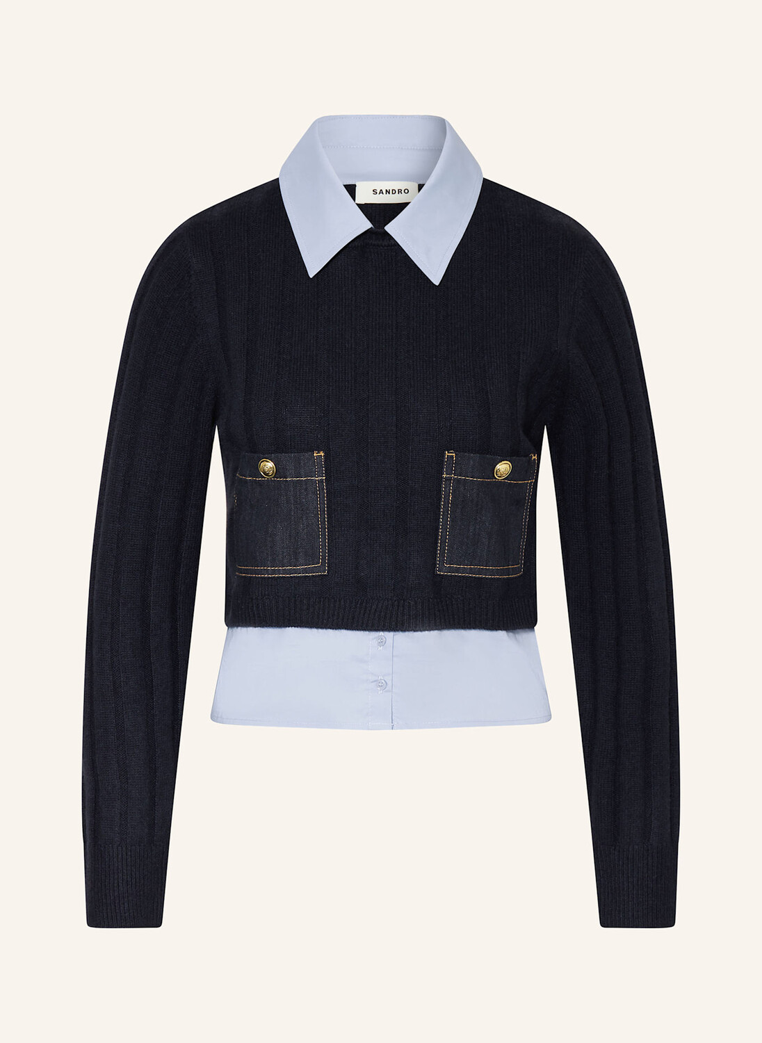 Свитер из смеси материалов Sandro, синий
Свитер из смеси материалов Sandro, синий