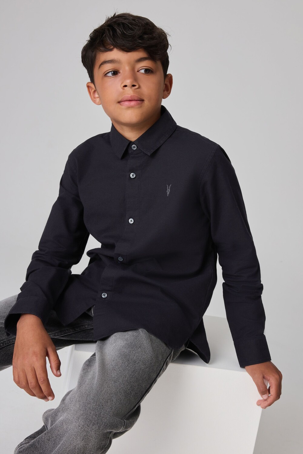 Рубашка оксфорд Ramskull для мальчиков Smallsaints, черный 
Рубашка оксфорд Ramskull для мальчиков Smallsaints, черный