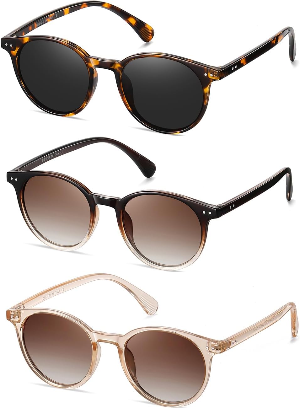 Небольшие круглые поляризованные солнцезащитные очки для женщин в классическом винтажном стиле с защитой UV400 (3 шт.) NCLLCE, A1 Tortoise Grey+brown Gradient+transparent Brown(3 Pack)
Небольшие круглые поляризованные солнцезащитные очки для женщин в классическом винтажном стиле с защитой UV400 (3 шт.) NCLLCE, A1 Tortoise Grey+brown Gradient+transparent Brown(3 Pack)