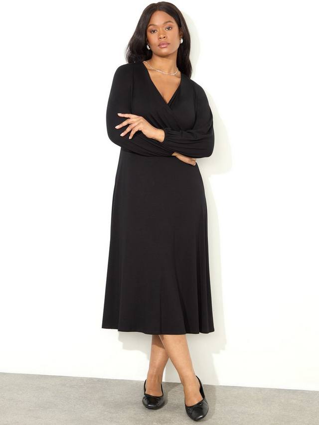 Платье-обертка с изогнутой складкой Live Unlimited, черный
Платье-обертка с изогнутой складкой Live Unlimited, черный