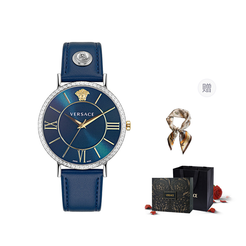 VERSACE Часы Wrist Watch Quartz Movement Blue Dial Unisex Limited Fortune Box+Silk Scarf, Blue Dial Single
VERSACE Часы Wrist Watch Quartz Movement Blue Dial Unisex Limited Fortune Box+Silk Scarf, Blue Dial Single