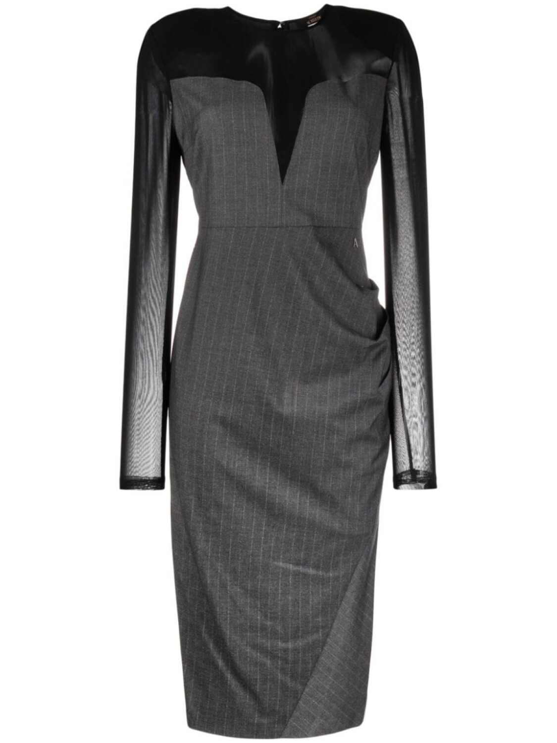 TWINSET платье миди в тонкую полоску, серый
TWINSET платье миди в тонкую полоску, серый