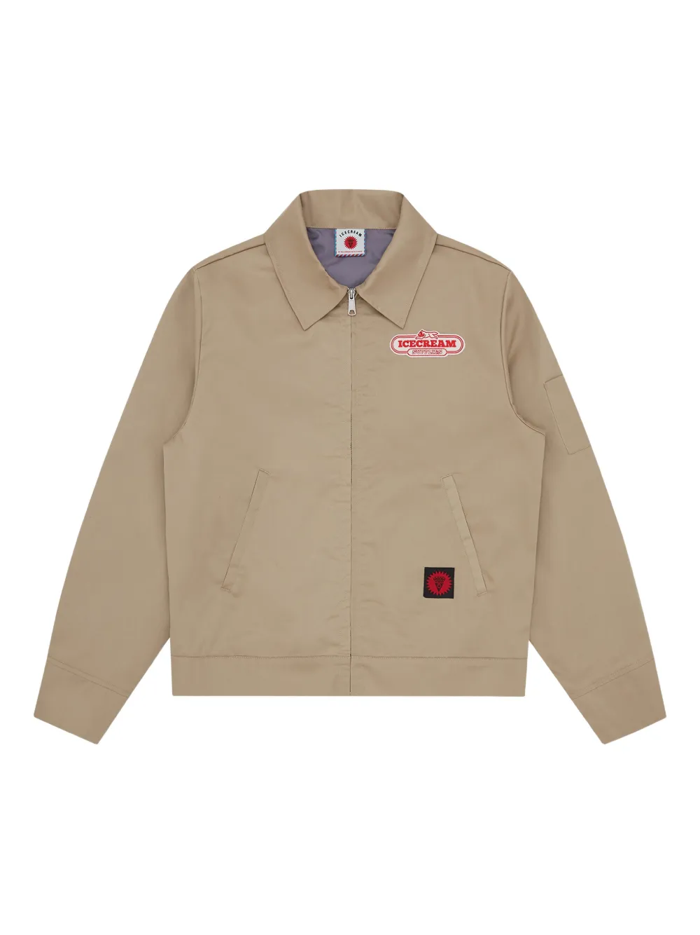 Куртка на молнии спереди с нашивкой-логотипом ICECREAM, коричневый
Куртка на молнии спереди с нашивкой-логотипом ICECREAM, коричневый