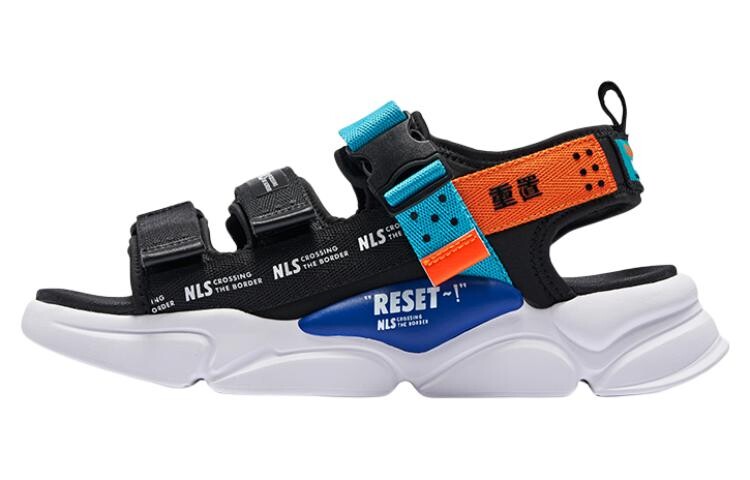 Пляжные сандалии мужские черно-оранжево-синий Qiaodan
Пляжные сандалии мужские черно-оранжево-синий Qiaodan