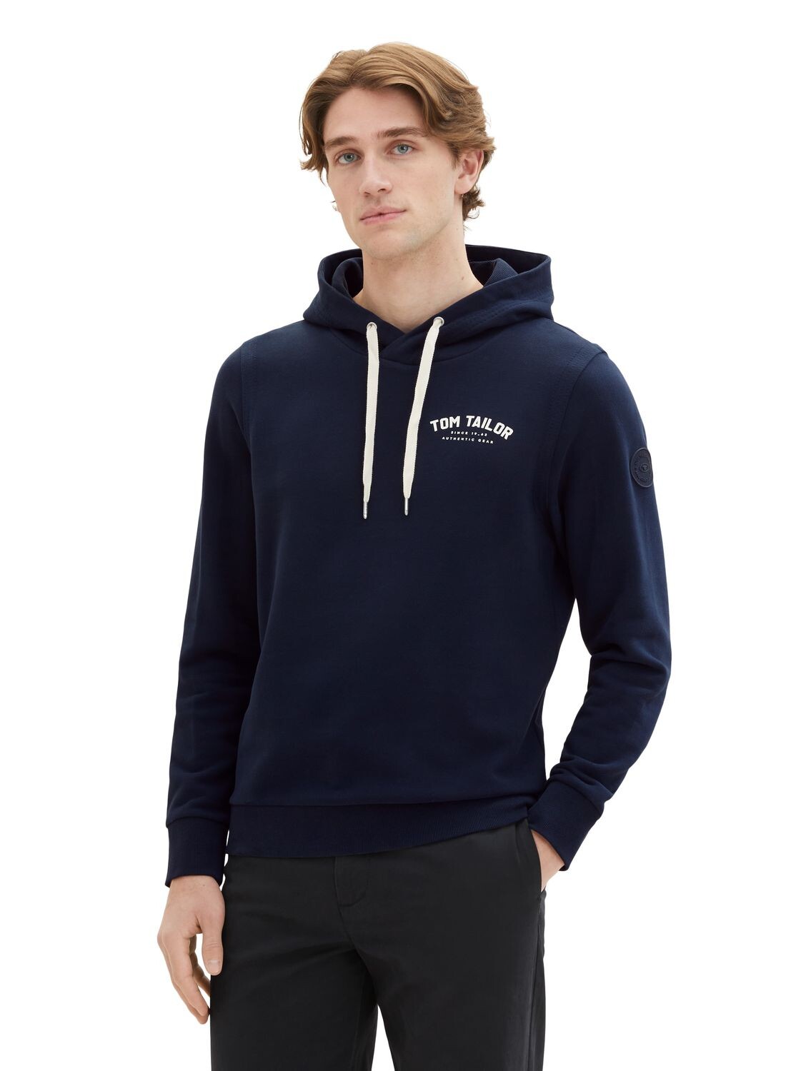 Толстовка Tom Tailor LOGO HOODIE, синий 
Толстовка Tom Tailor LOGO HOODIE, синий