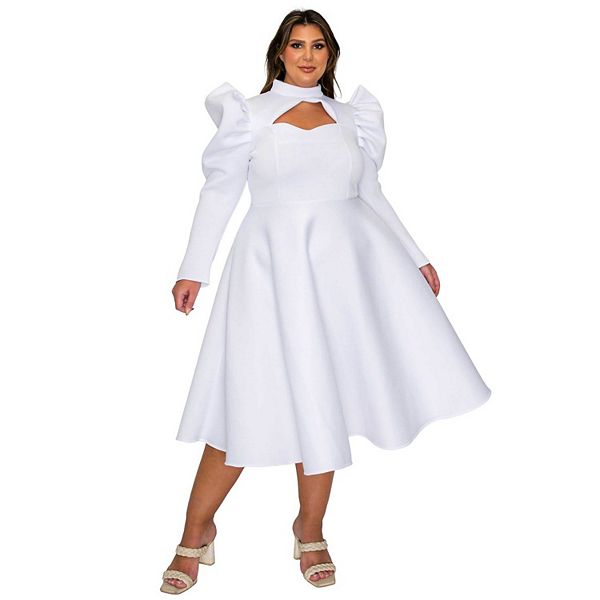 Платье Plus size Isabella из неопрена L I V D, White
Платье Plus size Isabella из неопрена L I V D, White