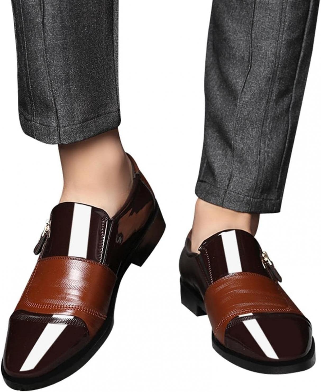 Мужские туфли-оксфорды Hbeylia под смокинг из лакированной кожи с шнуровкой, формальные бизнес-туфли, классические модные туфли с закрытым заостренным носком, кожаные туфли-оксфорды с крыльями для мужчин, для офиса, работы и свадьбы, коричневый
Мужские туфли-оксфорды Hbeylia под смокинг из лакированной кожи с шнуровкой, формальные бизнес-туфли, классические модные туфли с закрытым заостренным носком, кожаные туфли-оксфорды с крыльями для мужчин, для офиса, работы и свадьбы, коричневый