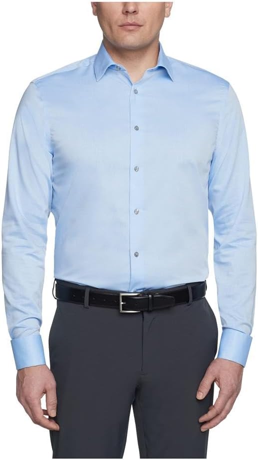 Мужская рубашка Calvin Klein Regular Fit с французскими манжетами и узором «елочка», Blue
Мужская рубашка Calvin Klein Regular Fit с французскими манжетами и узором «елочка», Blue