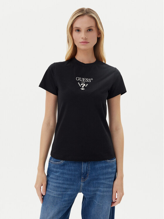 Облегающая футболка V4YI21 KCDH1 Guess, черный 
Облегающая футболка V4YI21 KCDH1 Guess, черный