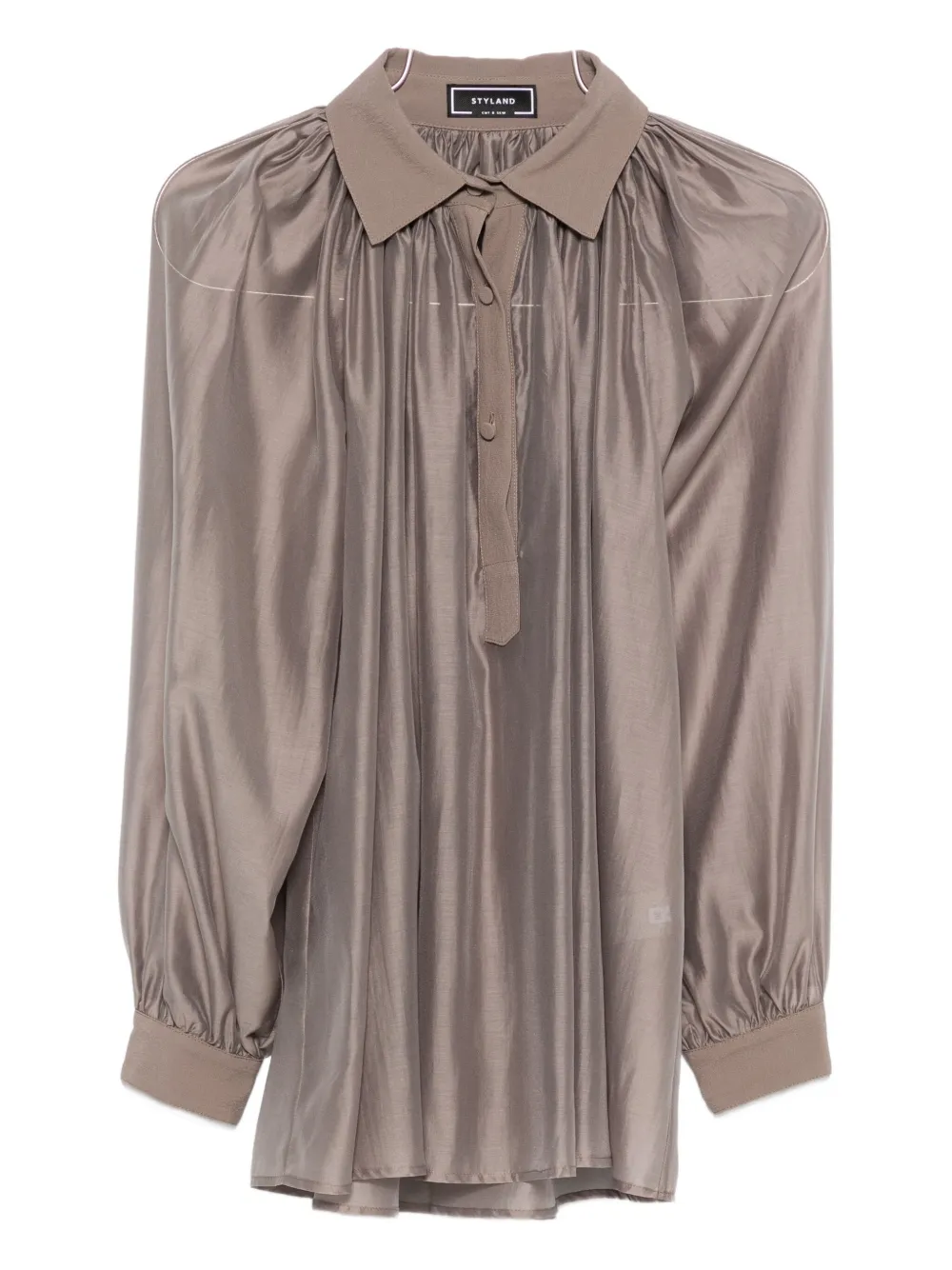 Блузка со сборками на рукавах STYLAND, серый
Блузка со сборками на рукавах STYLAND, серый