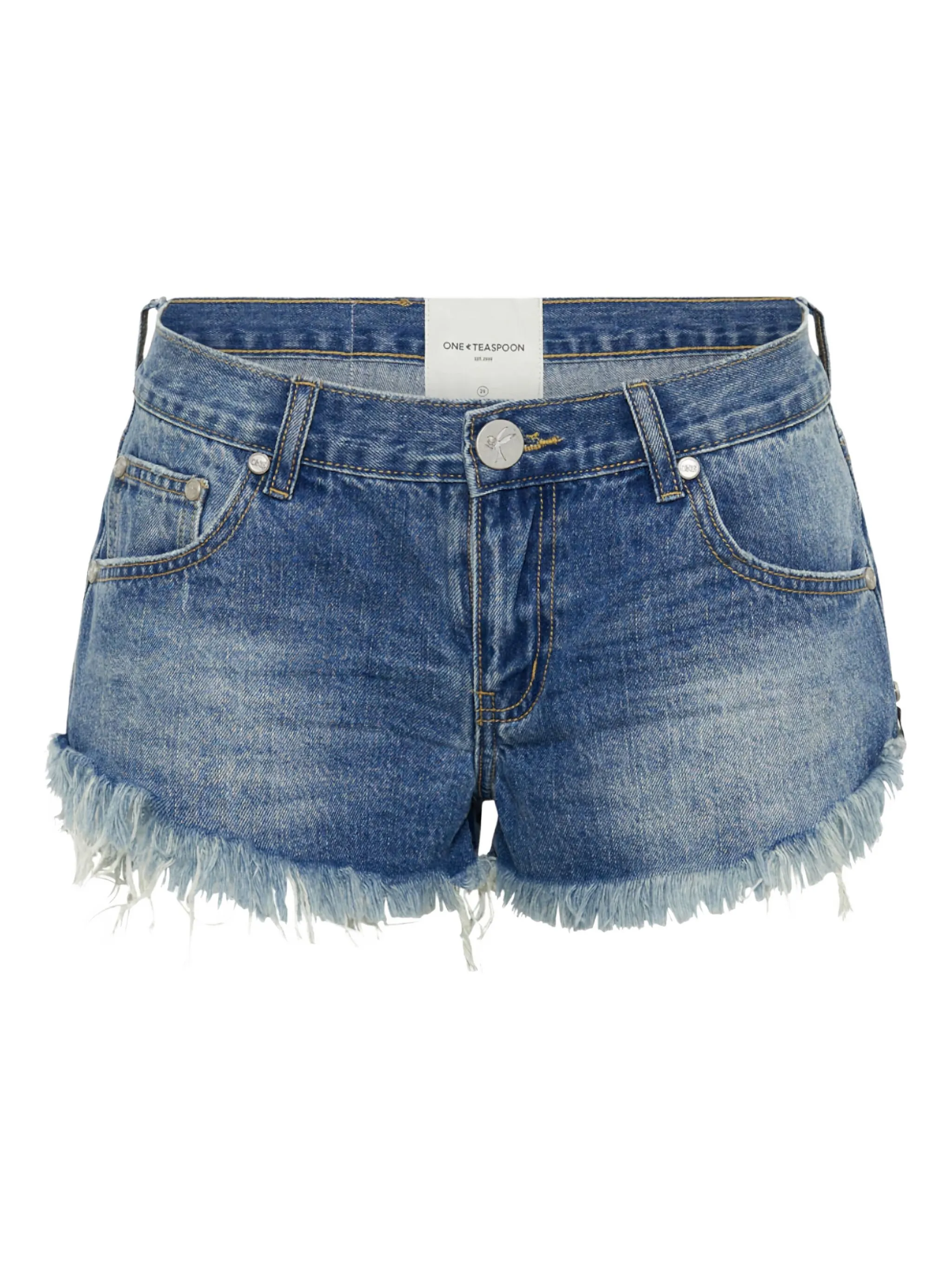 Джинсовые шорты Dukes с бахромой One Teaspoon, синий
Джинсовые шорты Dukes с бахромой One Teaspoon, синий