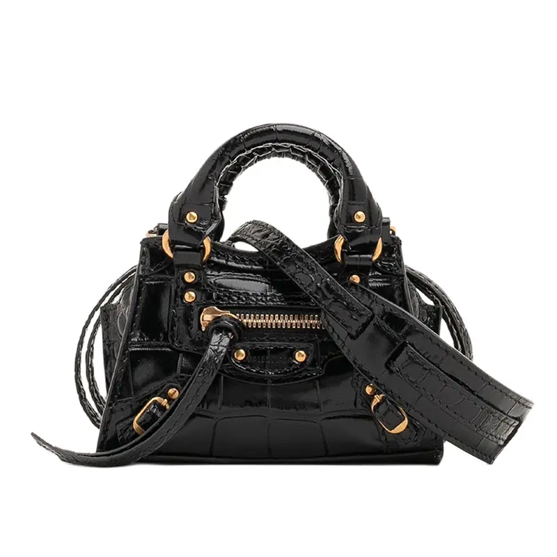 Balenciaga Женская миниатюрная сумочка из тисненой коровьей кожи, черная
Balenciaga Женская миниатюрная сумочка из тисненой коровьей кожи, черная