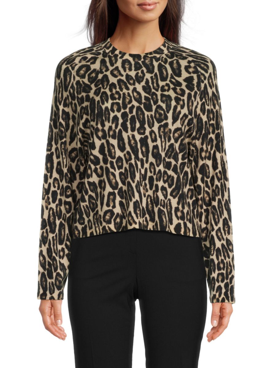 Свитер из мериносовой шерсти с леопардовым принтом Theory, цвет Beige Multi
Свитер из мериносовой шерсти с леопардовым принтом Theory, цвет Beige Multi