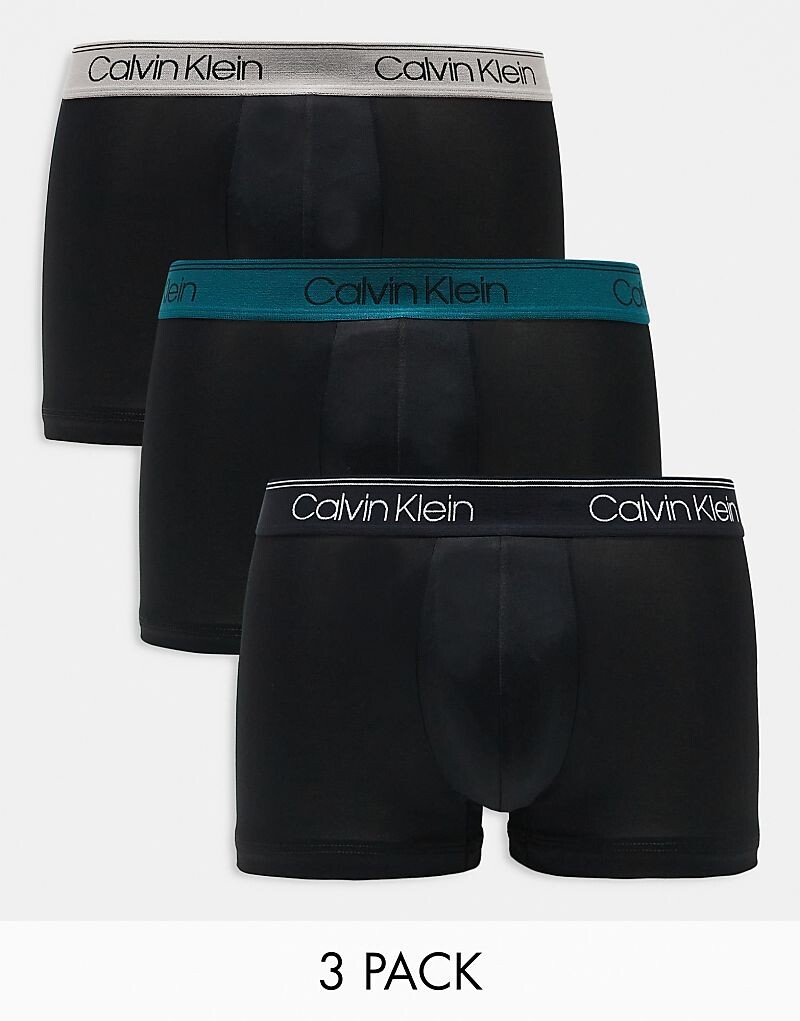 Комплект из трех трусов с низкой посадкой из микрофибры Calvin Klein Stretch черного цвета с цветным поясом
Комплект из трех трусов с низкой посадкой из микрофибры Calvin Klein Stretch черного цвета с цветным поясом