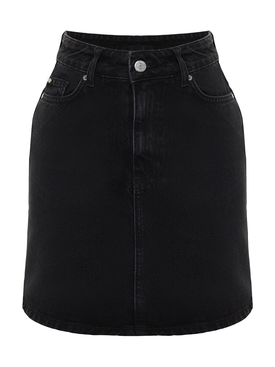 Юбка Trendyol, черный деним
Юбка Trendyol, черный деним