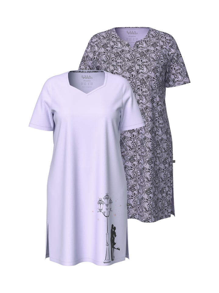 Ulla Popken Ночная рубашка нежно-лавандового цвета
Ulla Popken Ночная рубашка нежно-лавандового цвета