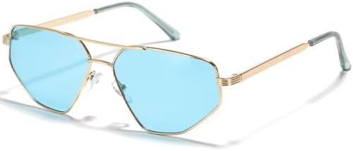 Металлические солнцезащитные очки для женщин и мужчин, очки «кошачий глаз» с двойным лучом, многоугольные, неправильной формы, защита от ультрафиолета UV400 MTZJH, Gold Blue
Металлические солнцезащитные очки для женщин и мужчин, очки «кошачий глаз» с двойным лучом, многоугольные, неправильной формы, защита от ультрафиолета UV400 MTZJH, Gold Blue