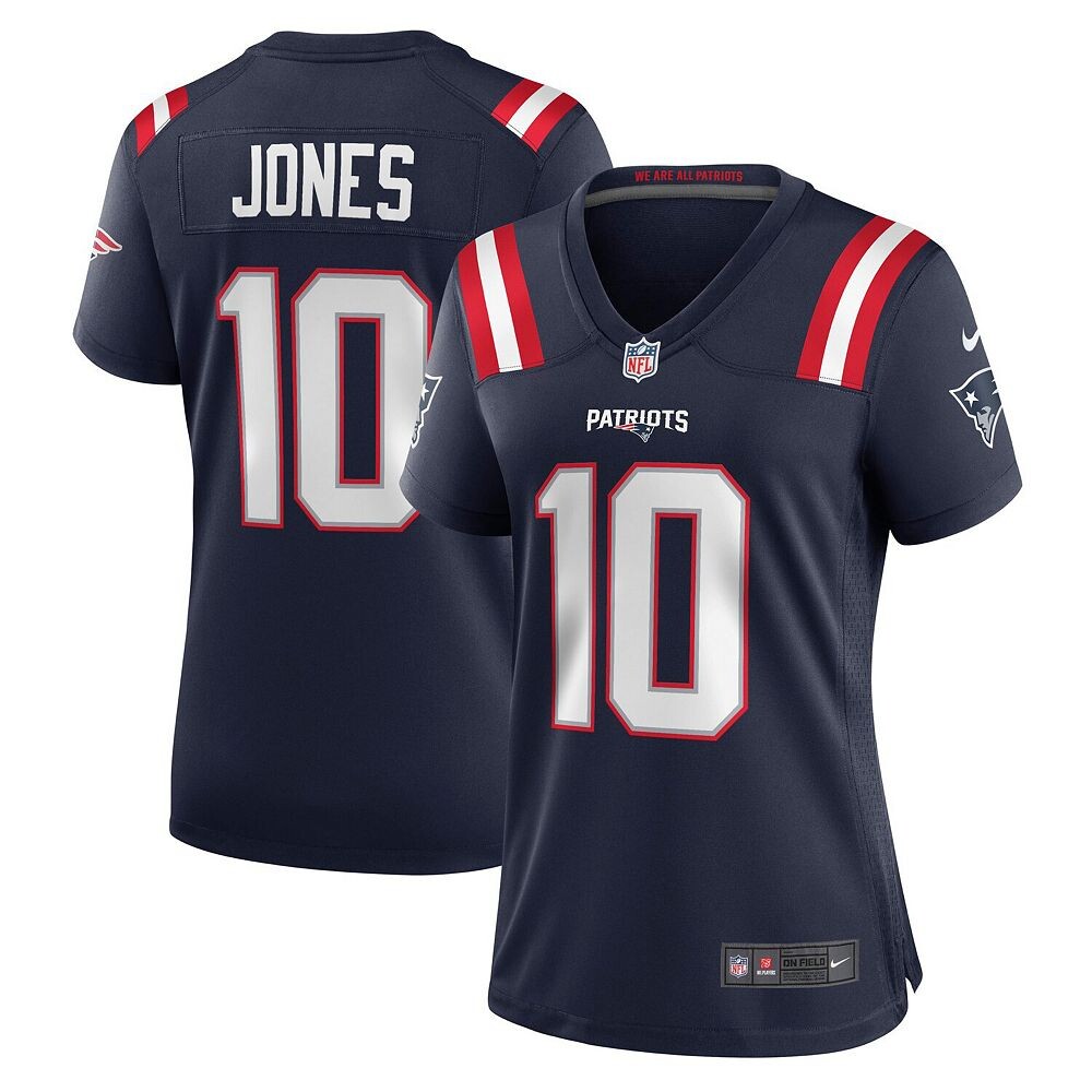 Женская темно-синяя майка Nike Mac Jones New England Patriots Player, цвет Pat Navy
Женская темно-синяя майка Nike Mac Jones New England Patriots Player, цвет Pat Navy