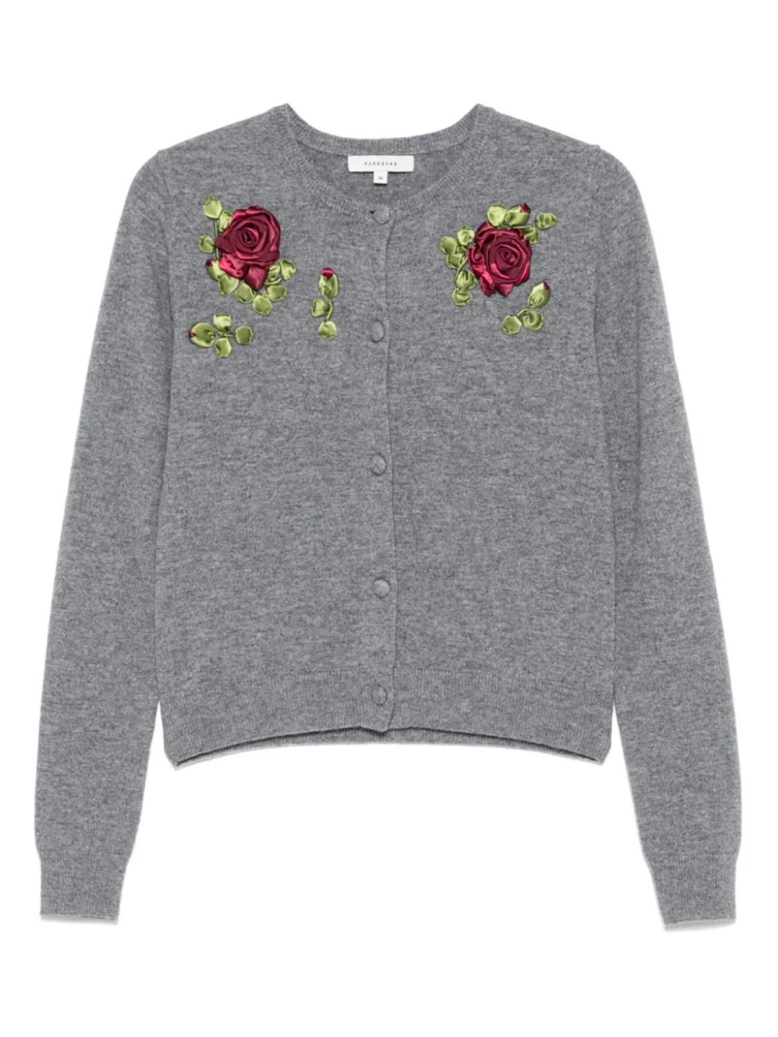 Кардиган с цветочной аппликацией MARKGONG, серый
Кардиган с цветочной аппликацией MARKGONG, серый