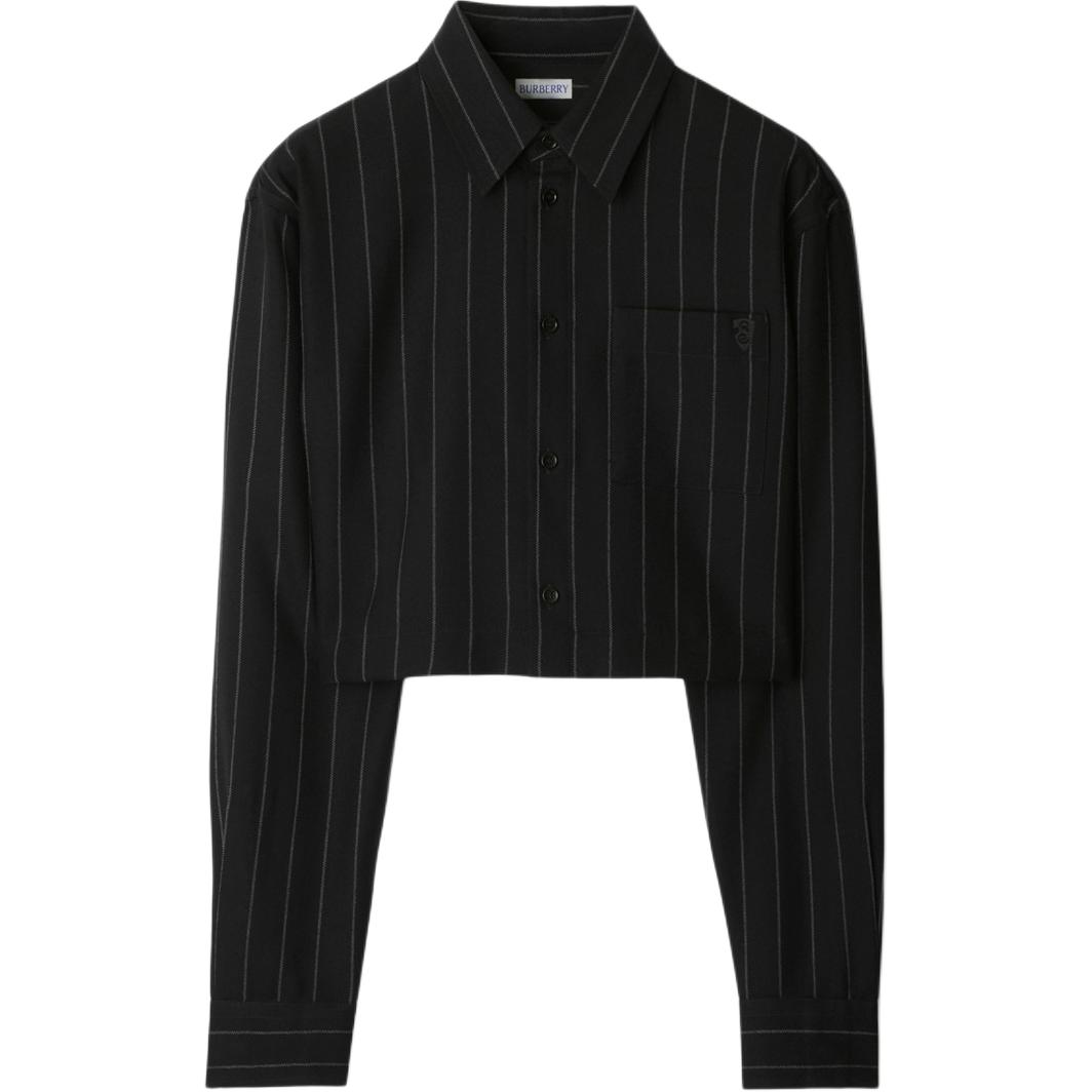 Рубашка Button Up Striped Cropped Shirt Burberry, черный
Рубашка Button Up Striped Cropped Shirt Burberry, черный