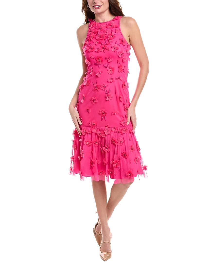 Платье миди с цветочной аппликацией от Aidan Mattox, розовый
Платье миди с цветочной аппликацией от Aidan Mattox, розовый