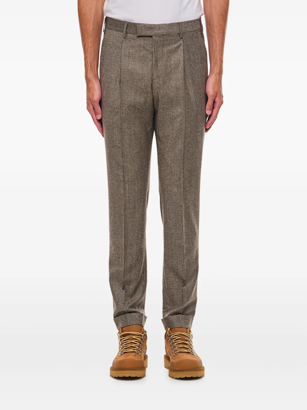 Клетчатые брюки со складками PT Torino, коричневый
Клетчатые брюки со складками PT Torino, коричневый