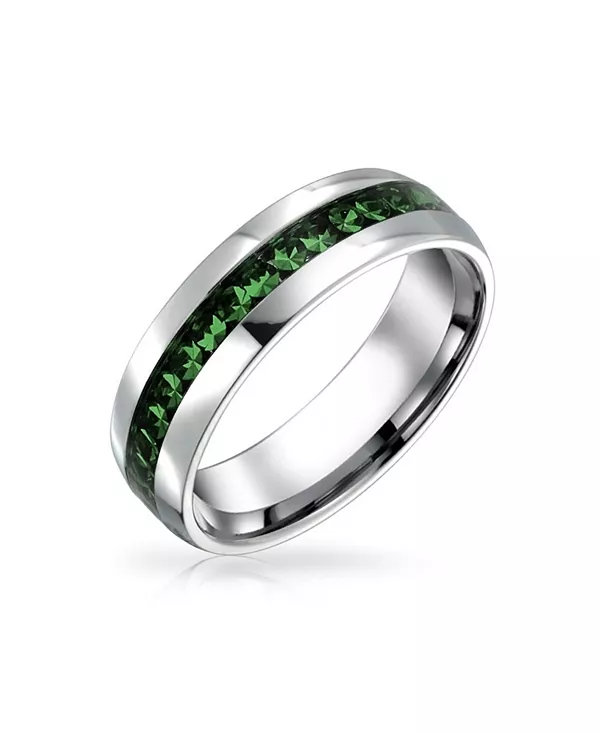 Кольцо с кристаллами в форме канала, нержавеющая сталь 6 мм Bling Jewelry, green
Кольцо с кристаллами в форме канала, нержавеющая сталь 6 мм Bling Jewelry, green