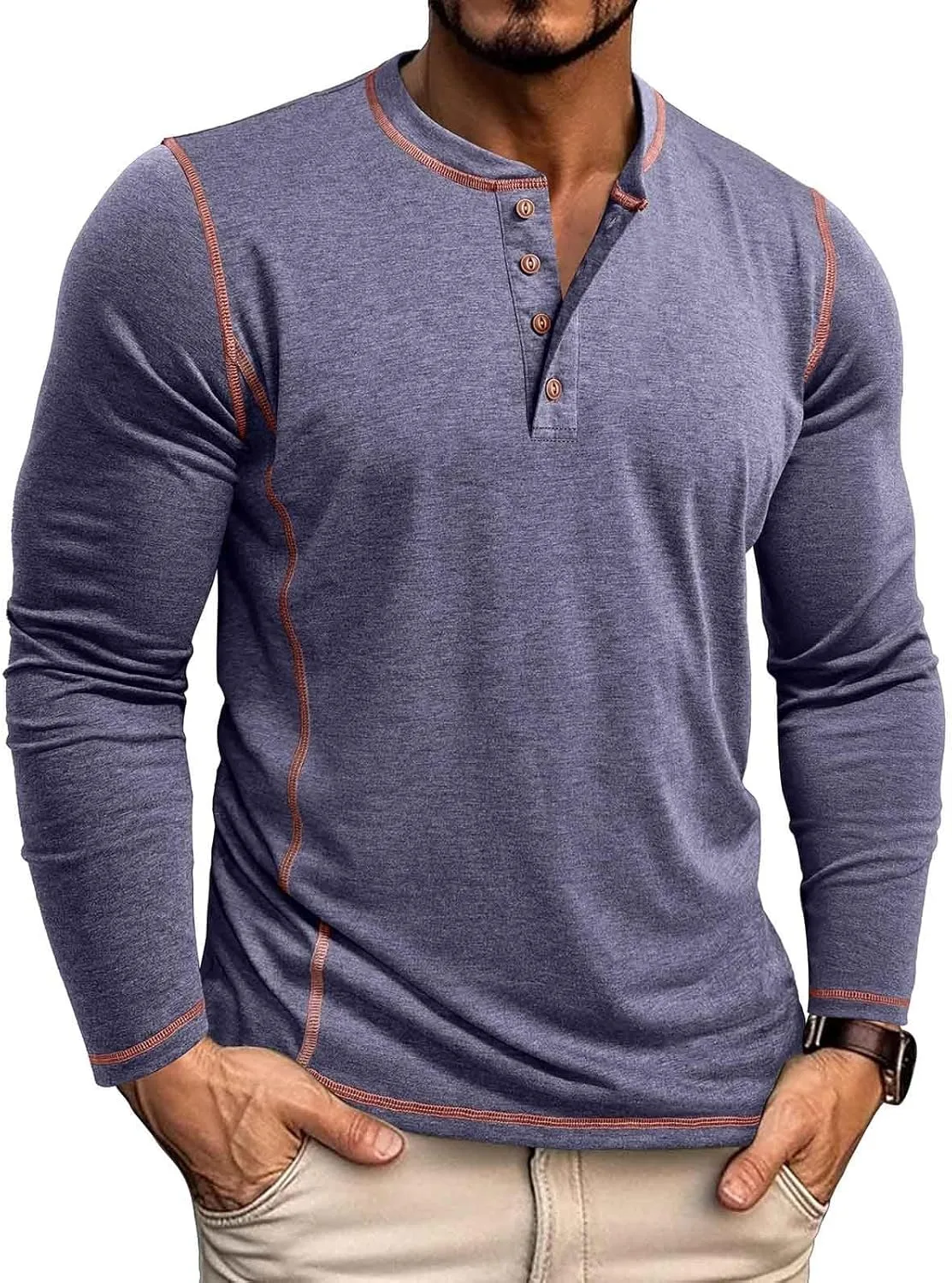 Мужская футболка Henley с длинным рукавом Slim Fit Uillui
Мужская футболка Henley с длинным рукавом Slim Fit Uillui