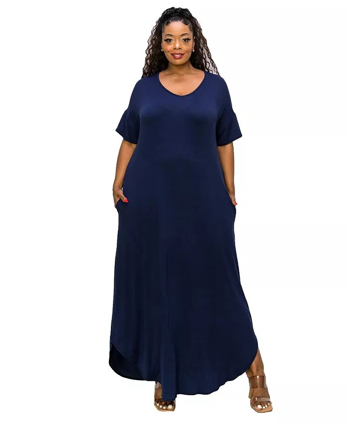 Платье-макси Scarlett Plus Size с карманами L I V D, синий
Платье-макси Scarlett Plus Size с карманами L I V D, синий