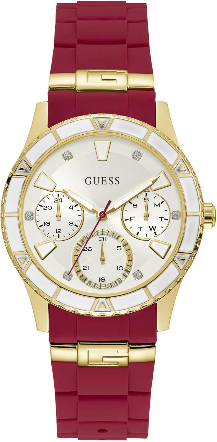 Женские часы Guess из золотистого и культового красного силикона, устойчивые к пятнам, Red/Gold Tone/White, Позолоченный, Женские часы Guess из золотистого и культового красного силикона, устойчивые к пятнам, Red/Gold Tone/White
Женские часы Guess из золотистого и культового красного силикона, устойчивые к пятнам, Red/Gold Tone/White, Позолоченный, Женские часы Guess из золотистого и культового красного силикона, устойчивые к пятнам, Red/Gold Tone/White