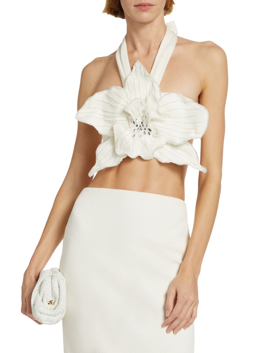 Топ с цветком орхидеи PatBO, слоновая кость
Топ с цветком орхидеи PatBO, слоновая кость