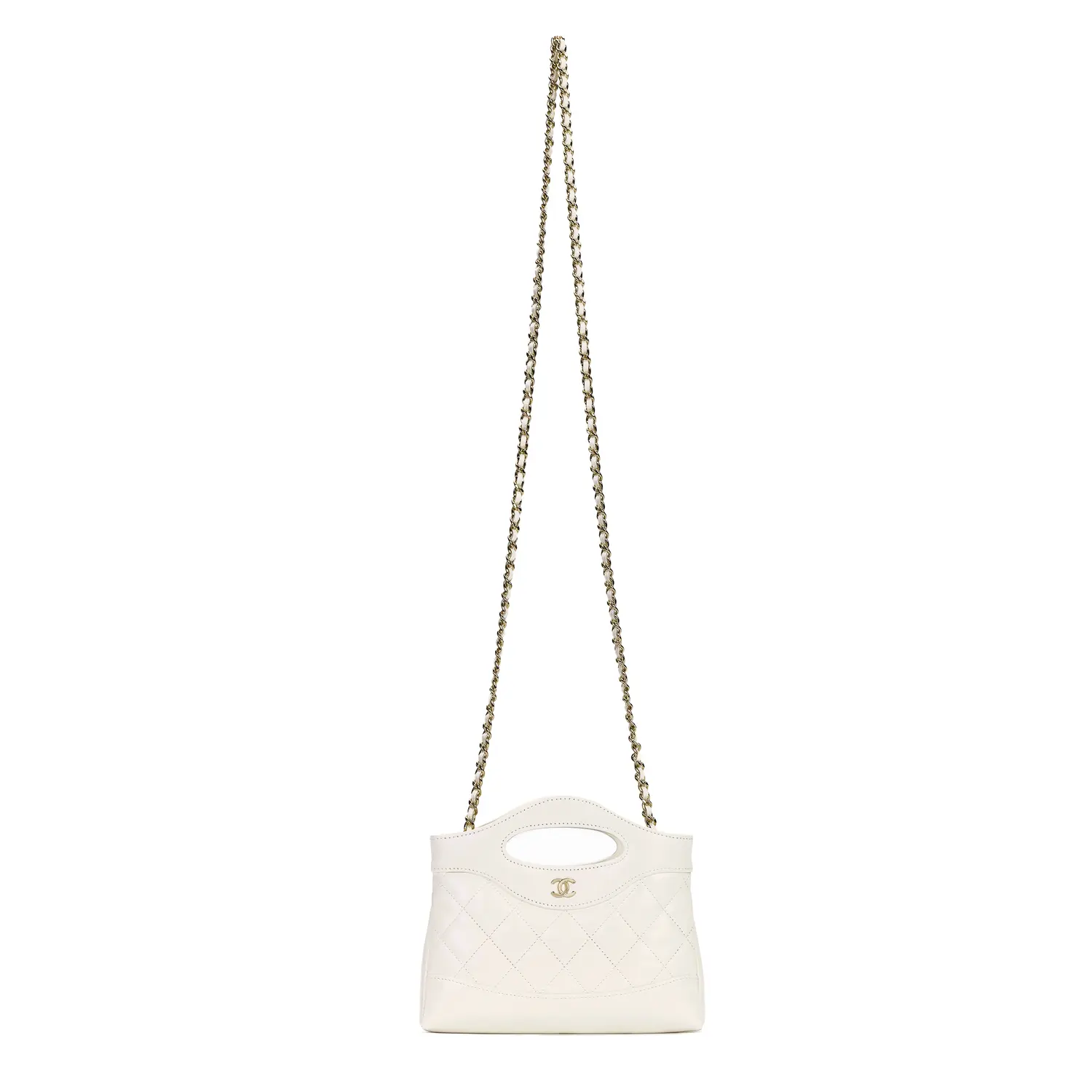 CHANEL Полированная кожаная сумка через плечо женская белая
CHANEL Полированная кожаная сумка через плечо женская белая
