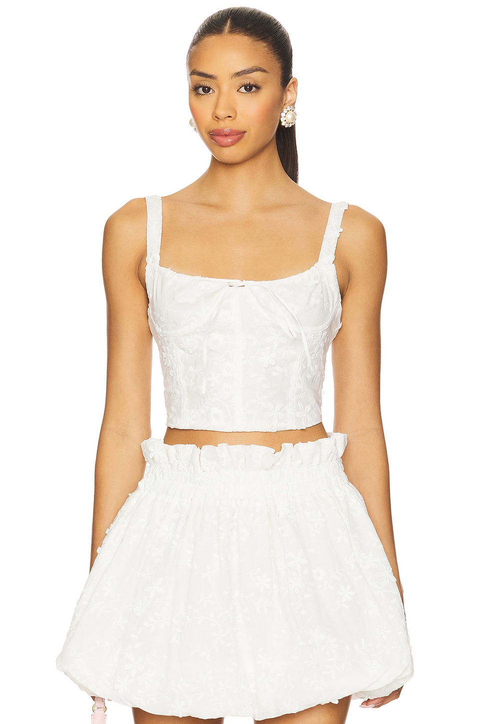 X revolve амаретто укороченный топ Agua Bendita, ivory
X revolve амаретто укороченный топ Agua Bendita, ivory