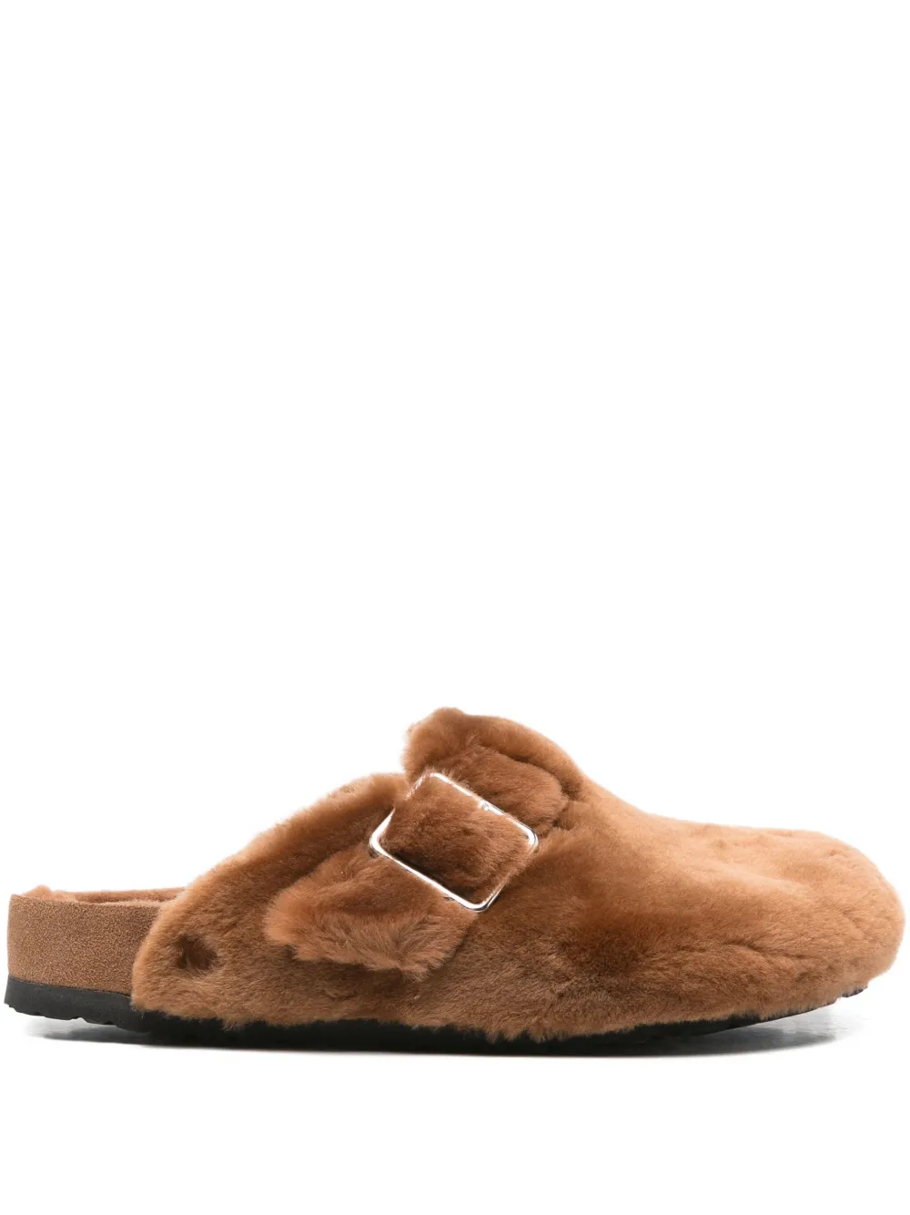 Тапочки из овчины с пряжкой Birkenstock, коричневый
Тапочки из овчины с пряжкой Birkenstock, коричневый