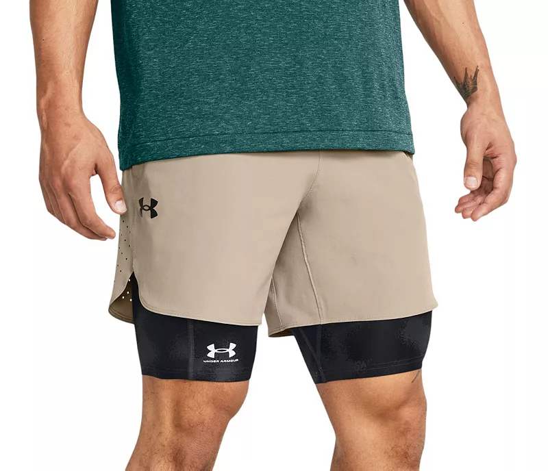 Мужские шорты Under Armour Vanish Elite, цвет Timberwolf Taupe/Black 
Мужские шорты Under Armour Vanish Elite, цвет Timberwolf Taupe/Black