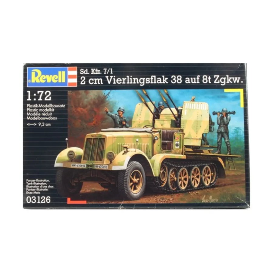 Sd.Kfz. 7/1 2 см Vierlingsflak 38 auf 8t Zgkw, WWII Models (1:72) (Revell/Monogram)
Sd.Kfz. 7/1 2 см Vierlingsflak 38 auf 8t Zgkw, WWII Models (1:72) (Revell/Monogram)