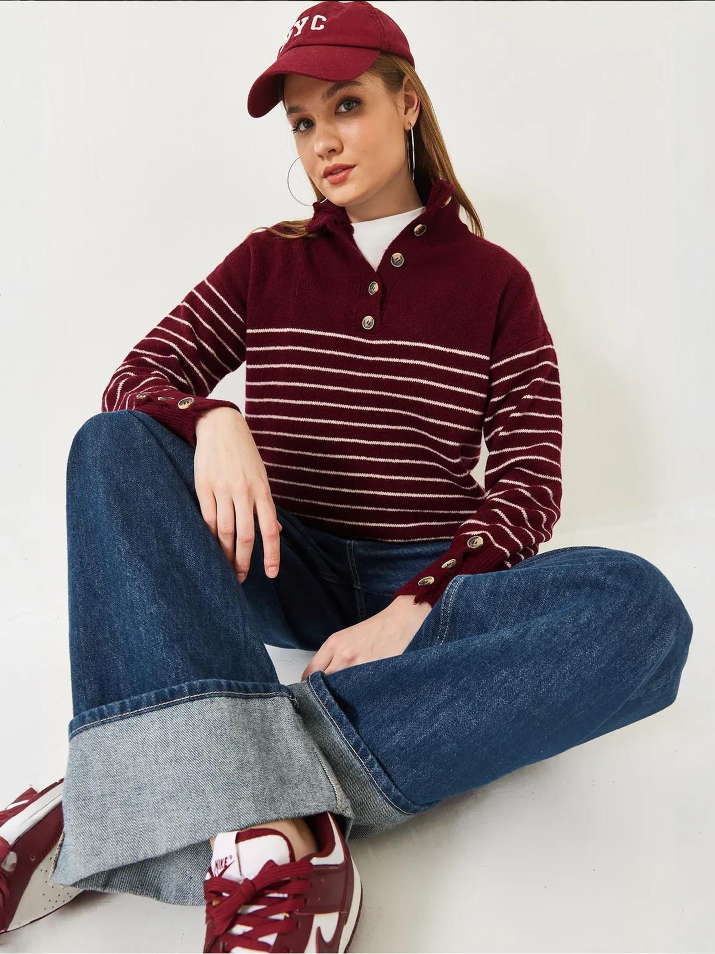 Bianco Lucci Свитер в вишнево-красном цвете
Bianco Lucci Свитер в вишнево-красном цвете