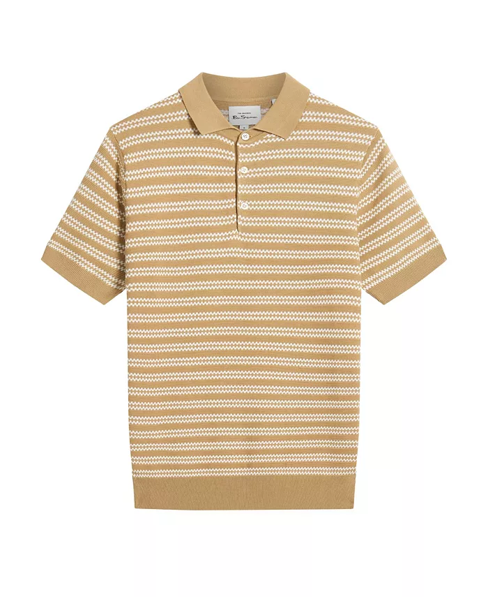 Мужская рубашка-поло с коротким рукавом в жаккардовую полоску Ben Sherman, коричневый/бежевый
Мужская рубашка-поло с коротким рукавом в жаккардовую полоску Ben Sherman, коричневый/бежевый