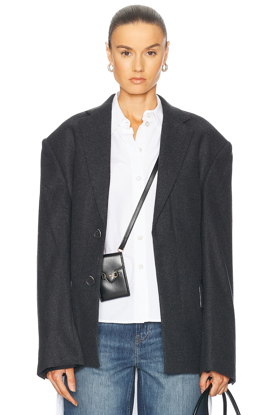 Большой блейзер Helmut Lang, цвет Charcoal
Большой блейзер Helmut Lang, цвет Charcoal