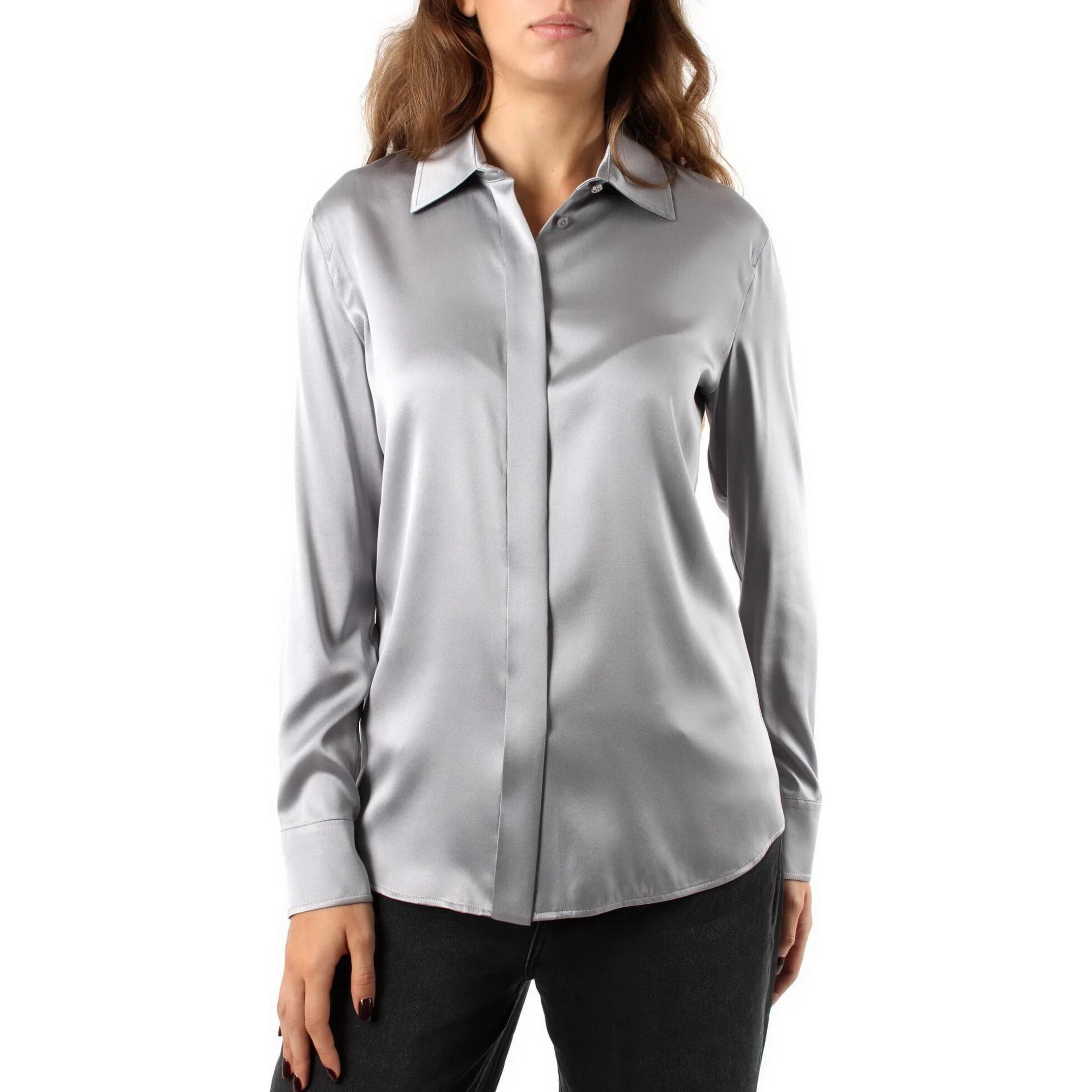 Baden шелковая рубашка с длинным рукавом MaxMara Studio, серый
Baden шелковая рубашка с длинным рукавом MaxMara Studio, серый