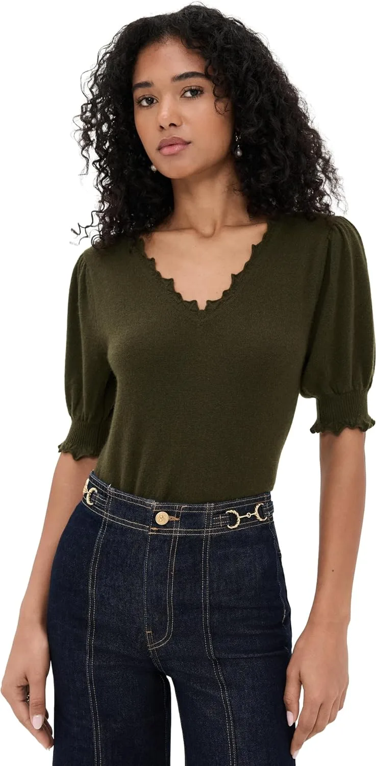 Ulla Johnson Women's Polline топ с коротким рукавом из кашемира
Ulla Johnson Women's Polline топ с коротким рукавом из кашемира