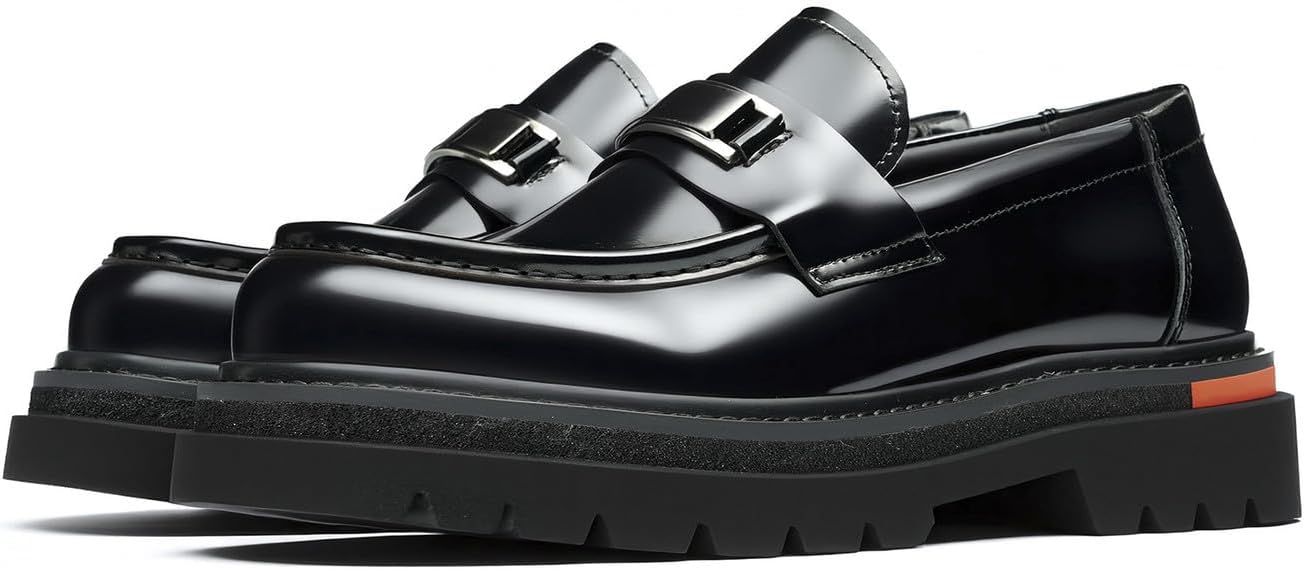 Мужские лоферы Santimon с застежкой-монетницей и пряжкой - блестящая кожа, массивная подошва, мокасины для повседневного, делового, официального, офисного, выпускного и свадебного мероприятий, черный
Мужские лоферы Santimon с застежкой-монетницей и пряжкой - блестящая кожа, массивная подошва, мокасины для повседневного, делового, официального, офисного, выпускного и свадебного мероприятий, черный