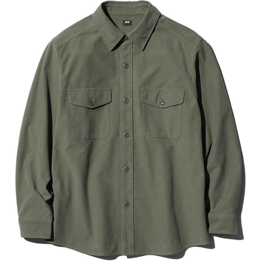 Рубашка унисекс оливкового цвета Uniqlo, оливковый
Рубашка унисекс оливкового цвета Uniqlo, оливковый